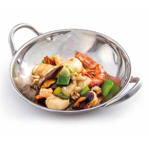 Sartén de gambas y verduras